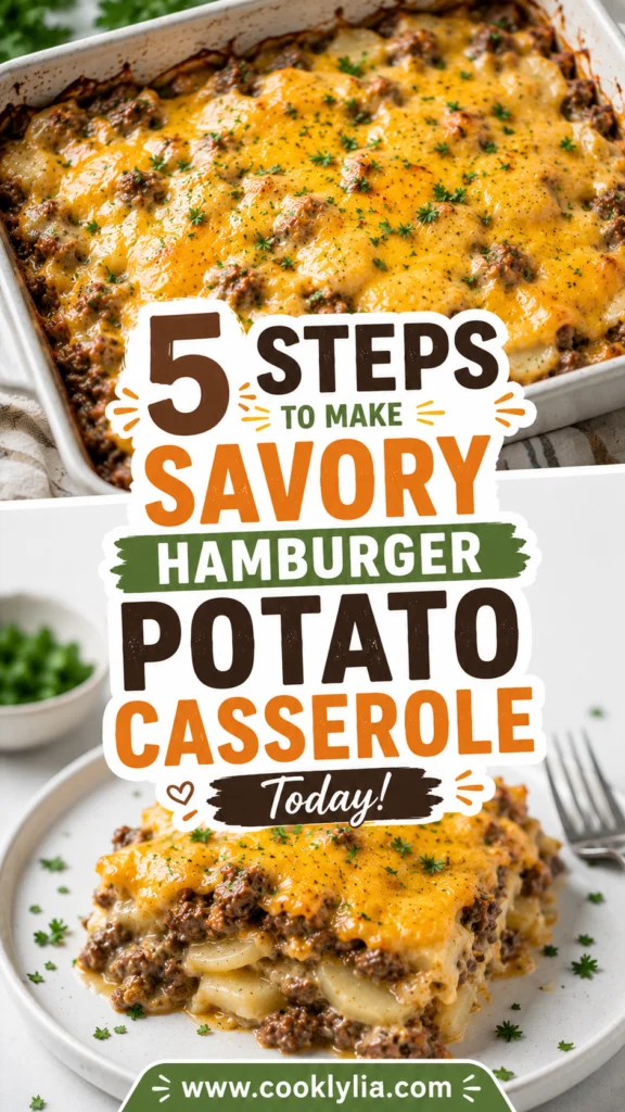 Savory Hamburger Potato Casserole