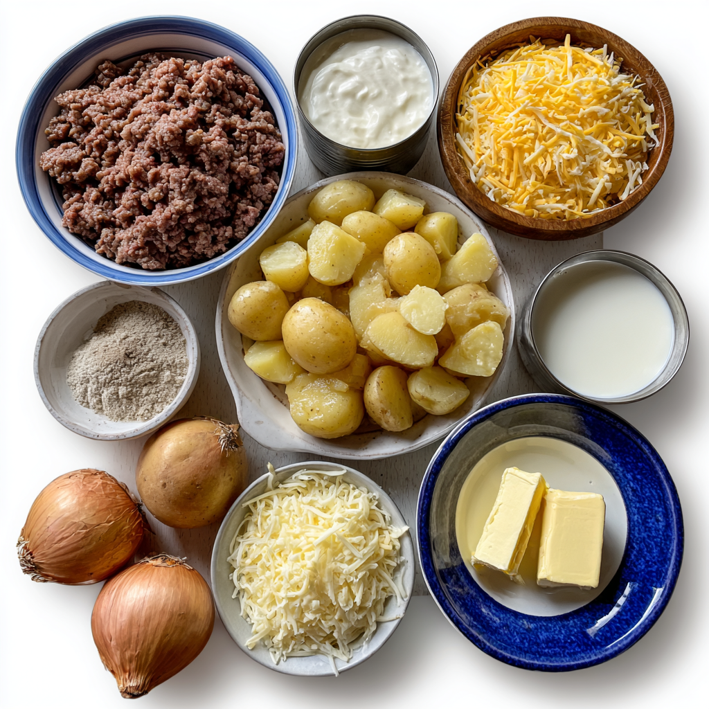 Savory Hamburger Potato Casserole