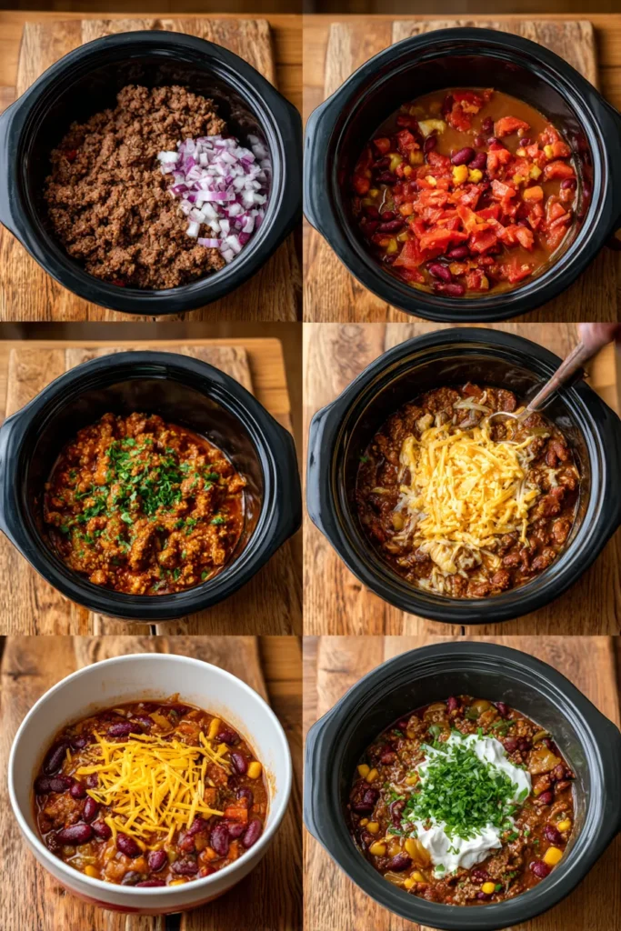 Shredded beef chili con carne