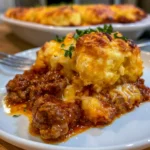 Sloppy Joe Cheddar Bay Biscuit Casserole
