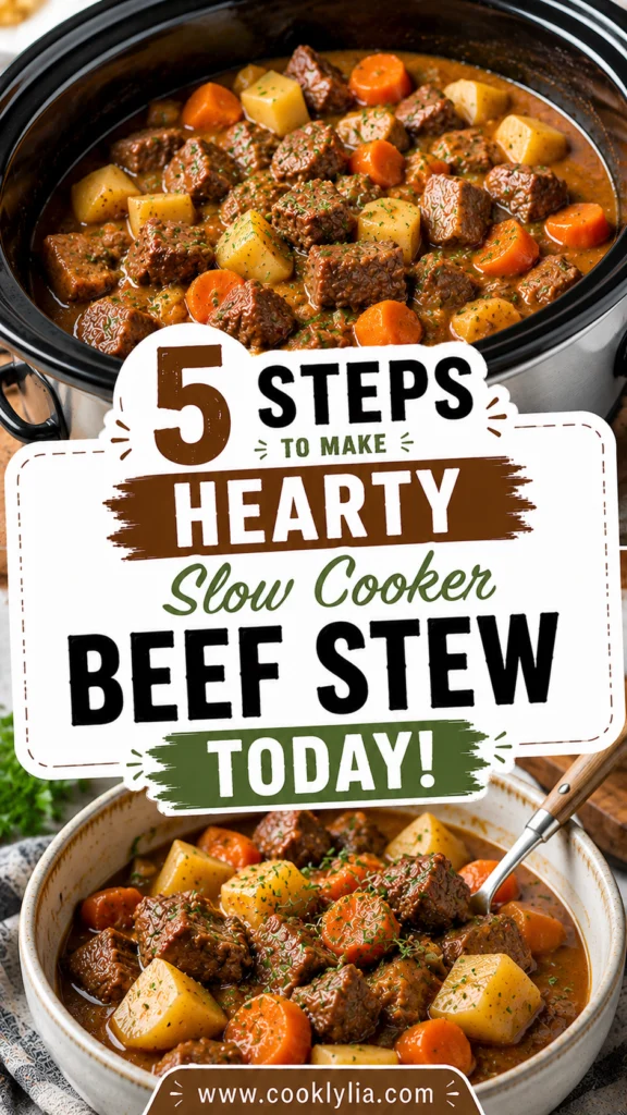 Slow Cooker Beef Stew and Dumplings