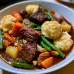 Slow Cooker Beef Stew and Dumplings