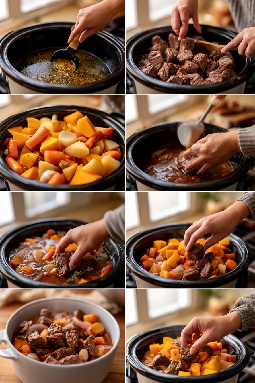 Slow Cooker Beef Stew with Butternut