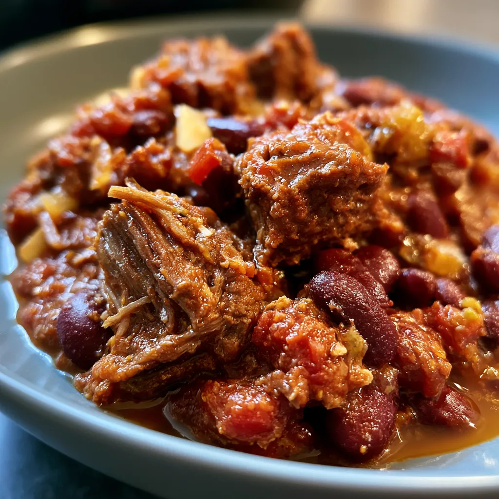 Slow Cooker Chuck Roast Chili
