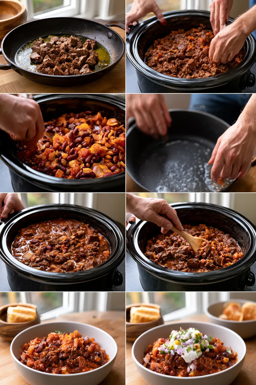 Slow Cooker Chuck Roast Chili