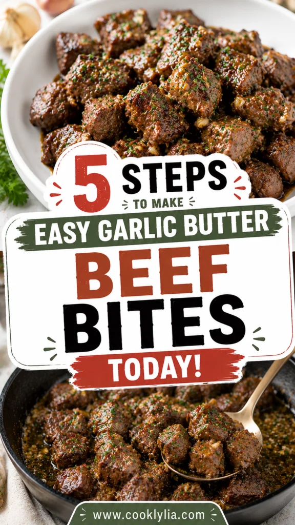 Slow Cooker Garlic Butter Beef Bites with Potatoes