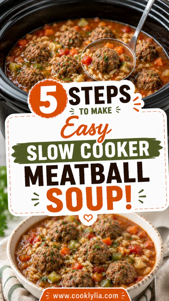 Slow Cooker Meatball Soup