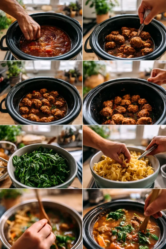 Slow Cooker Meatball Soup