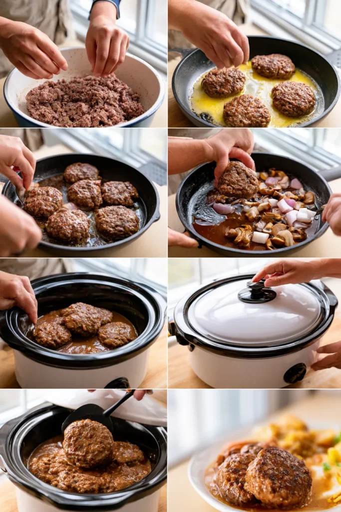 Slow Cooker Salisbury Steak