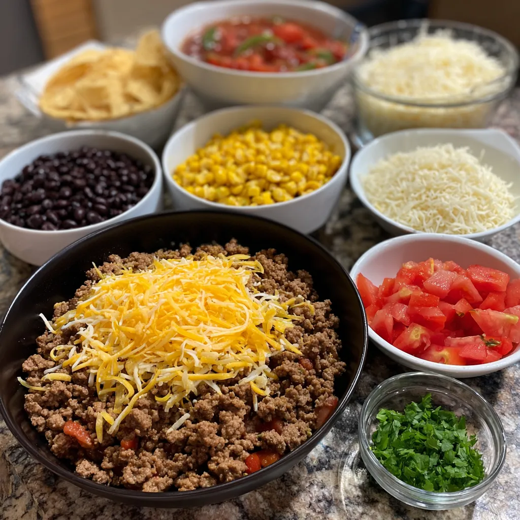 Slow Cooker Taco Casserole