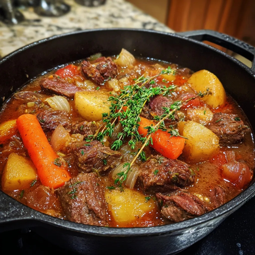 Smoked Beef and Grape Juice Stew