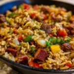 Smoked Beef and Rice Skillet