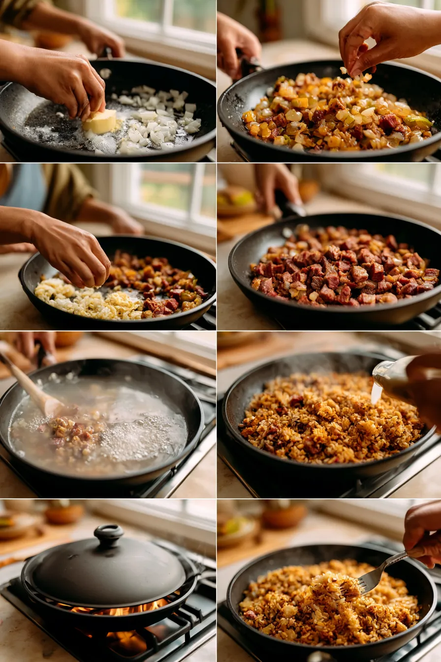 Smoked Beef and Rice Skillet