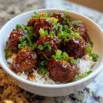 Sticky Mongolian Beef Meatballs