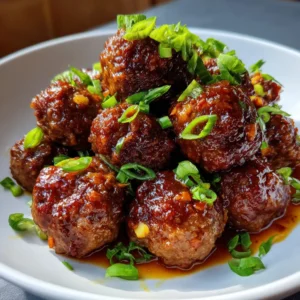 Sticky Mongolian Beef Meatballs