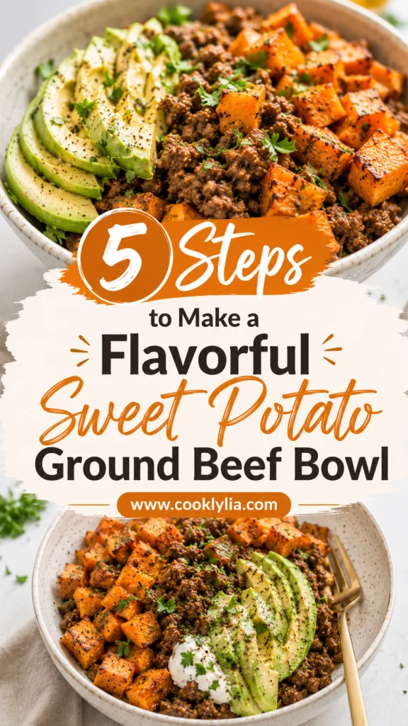 Sweet Potato Ground Beef Bowl