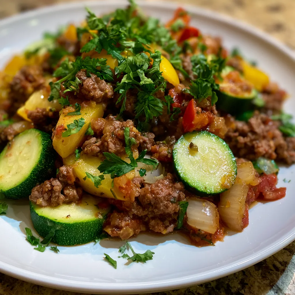 Zucchini Beef Skillet