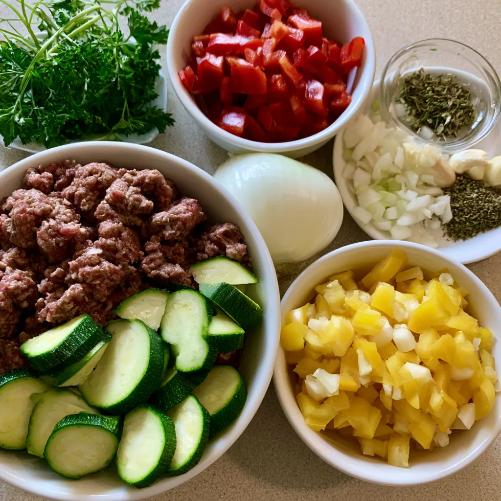Zucchini Beef Skillet