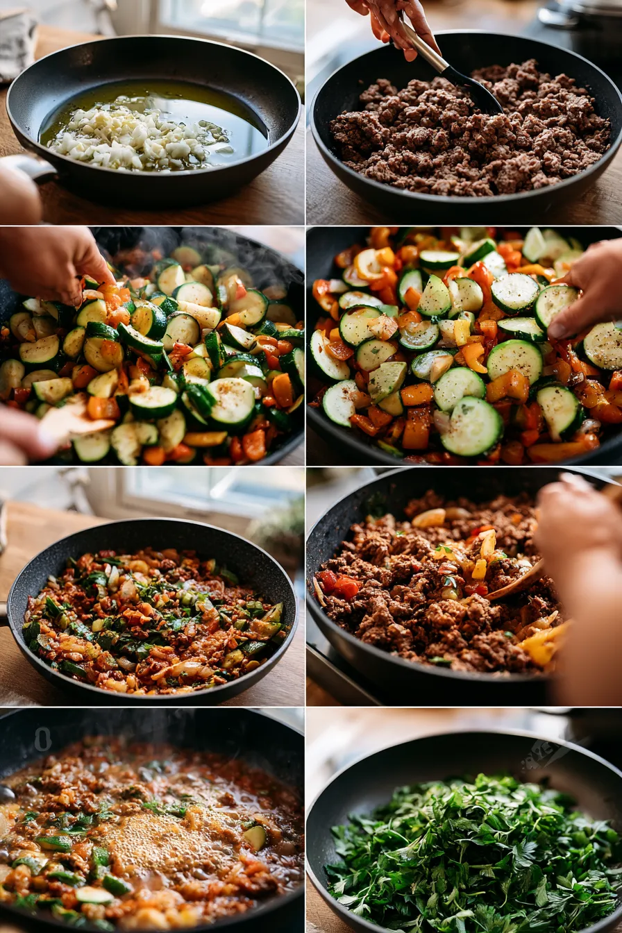 Zucchini Beef Skillet