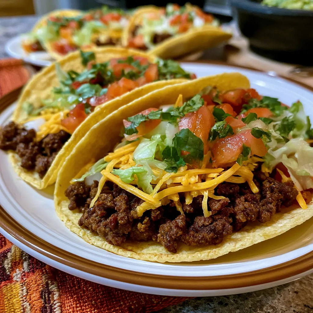 Authentic Mexican Ground Beef Tacos