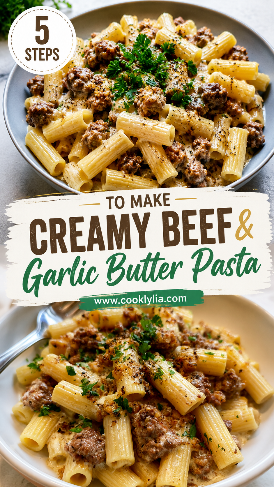 Beef and Garlic Butter Pasta