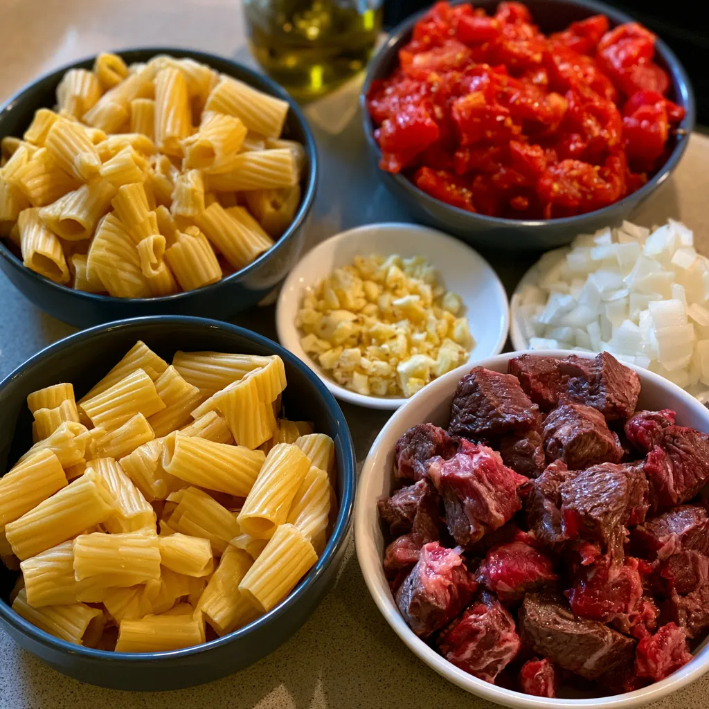 Beef and Garlic Butter Pasta
