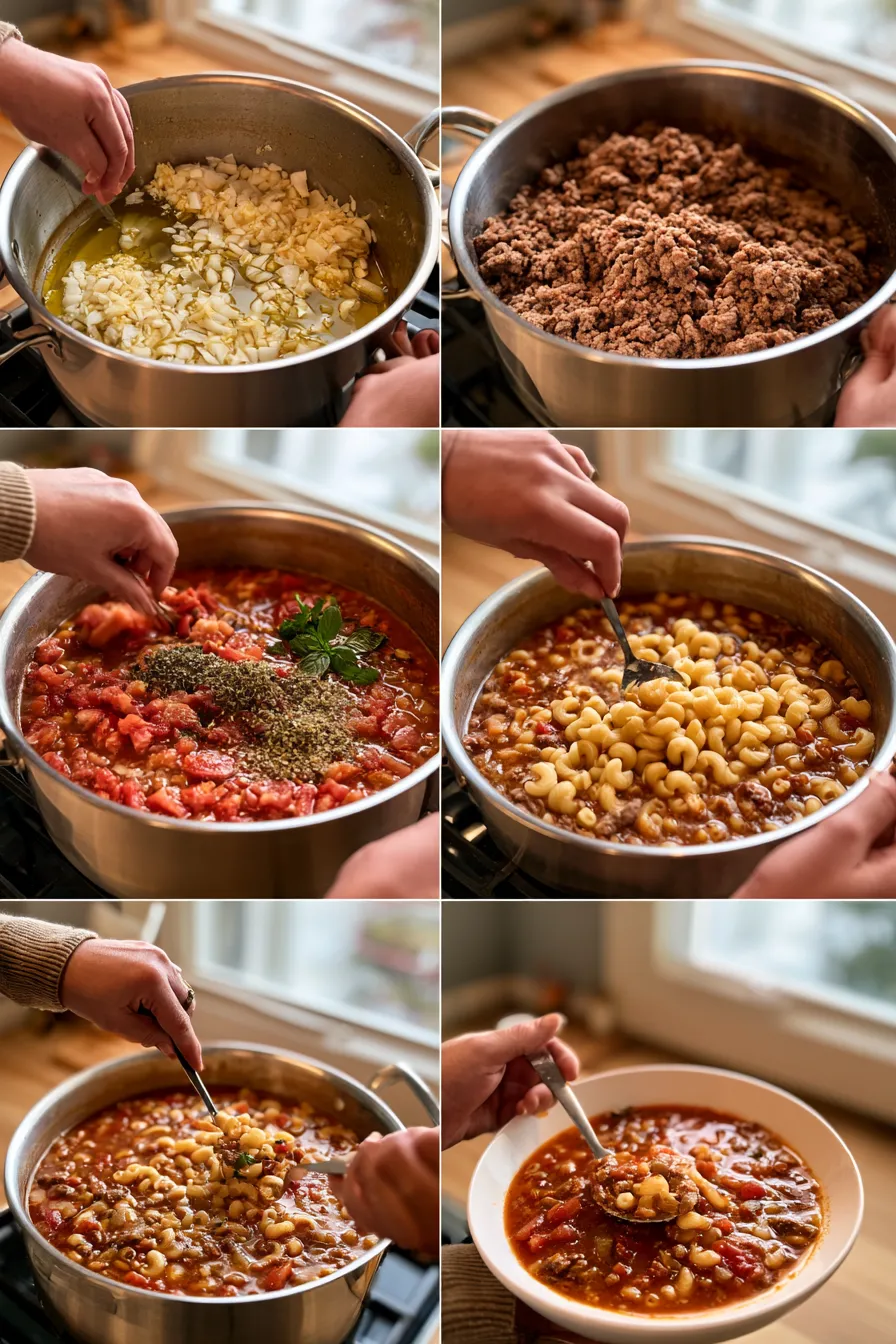 Beef and Macaroni Soup