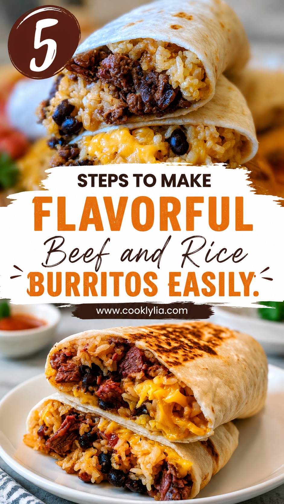 Beef and Rice Burritos