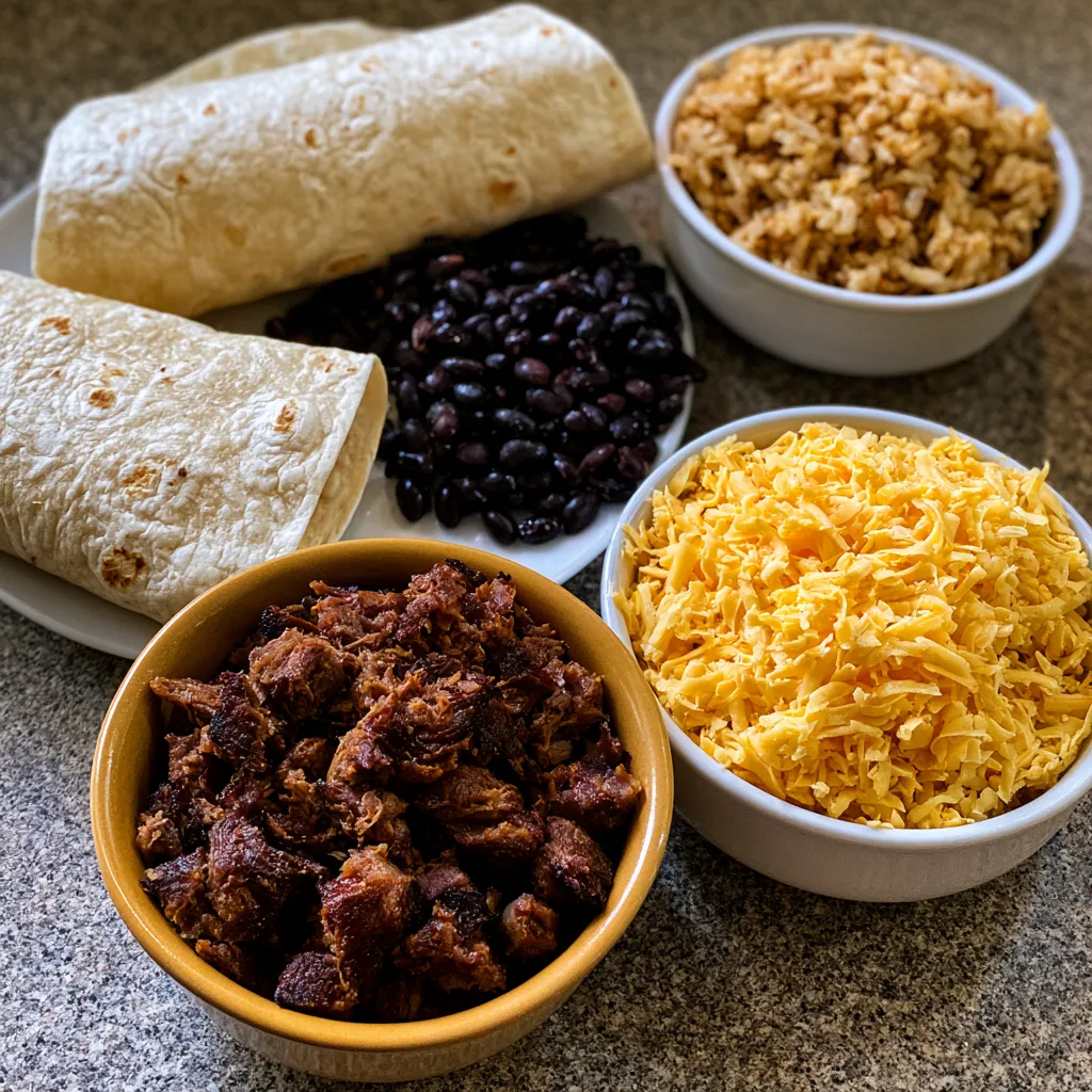 Beef and Rice Burritos