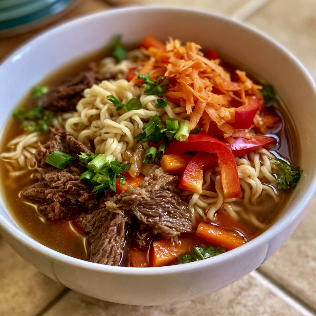 Beefy Ramen Noodles