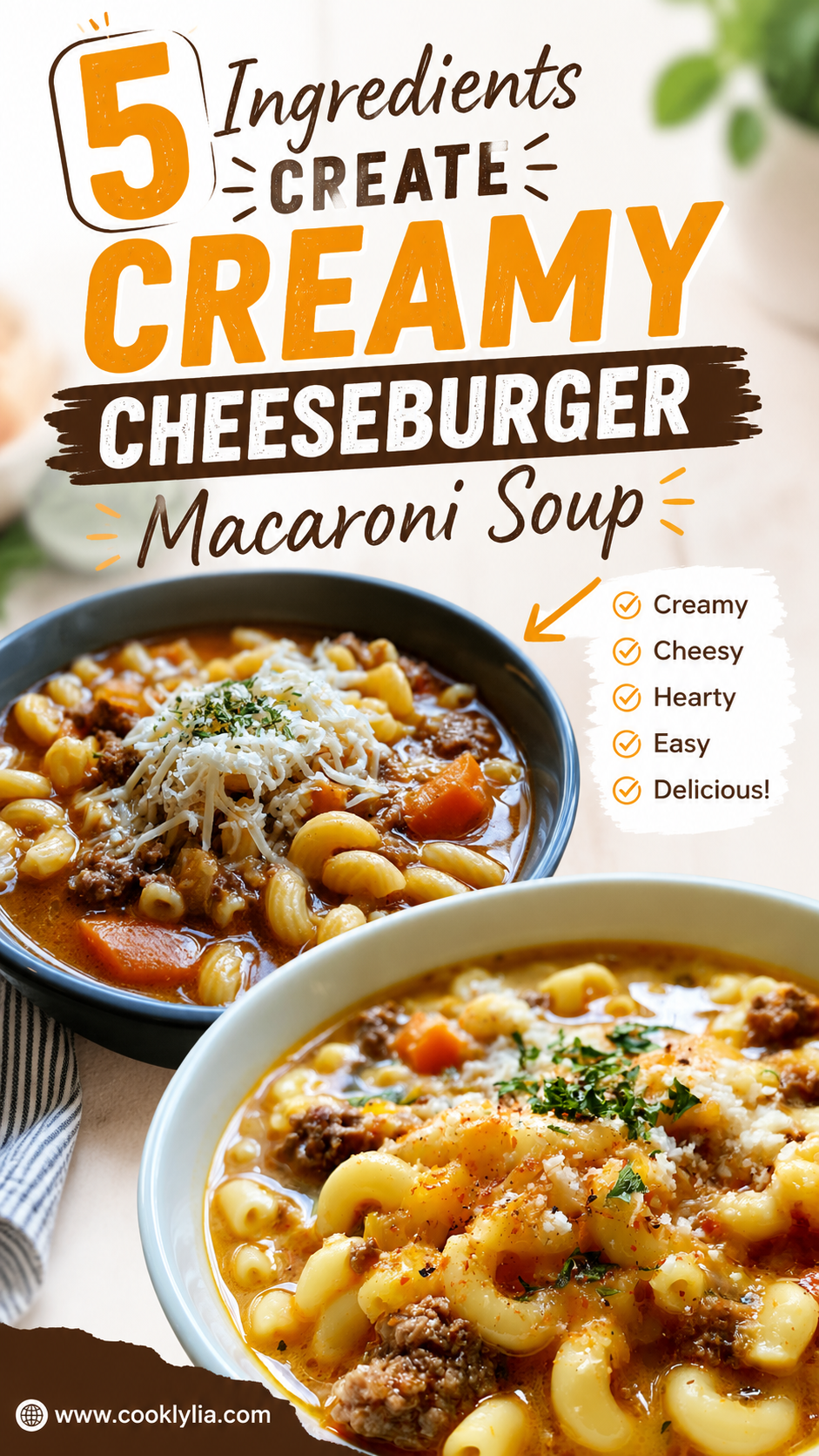 Cheeseburger Macaroni Soup