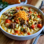 Cheeseburger Macaroni Soup