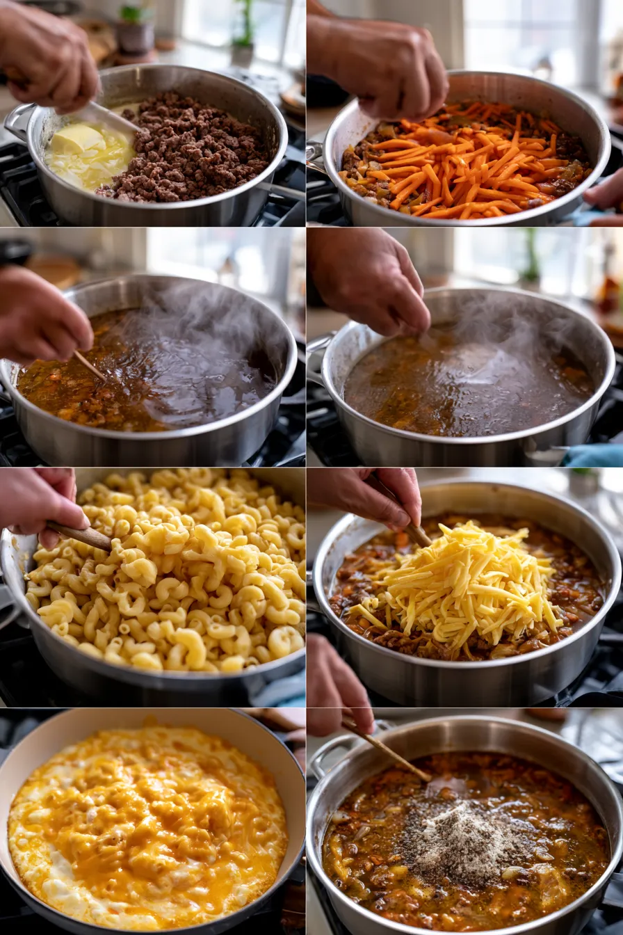 Cheeseburger Macaroni Soup