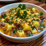 Cheesy Beef & Potato Soup