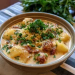 Cheesy Crock Pot Hamburger Potato Soup