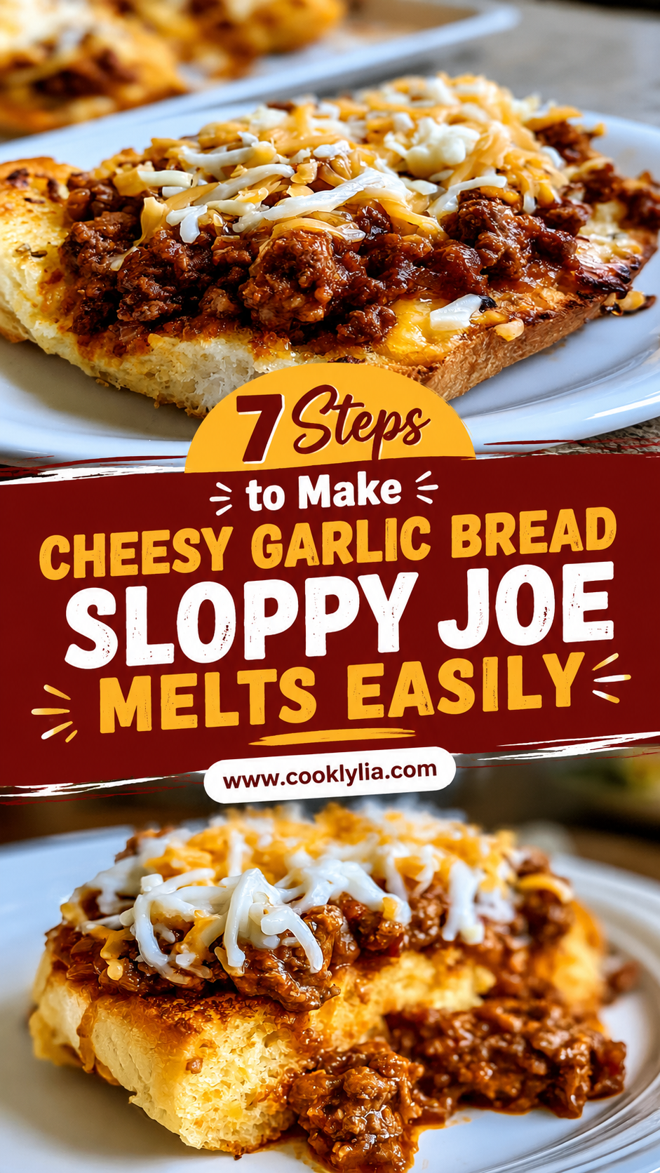 Cheesy Garlic Bread Sloppy Joe Melts