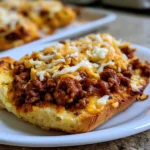 Cheesy Garlic Bread Sloppy Joe Melts