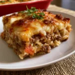 Cheesy Ground Beef and Rice Casserole