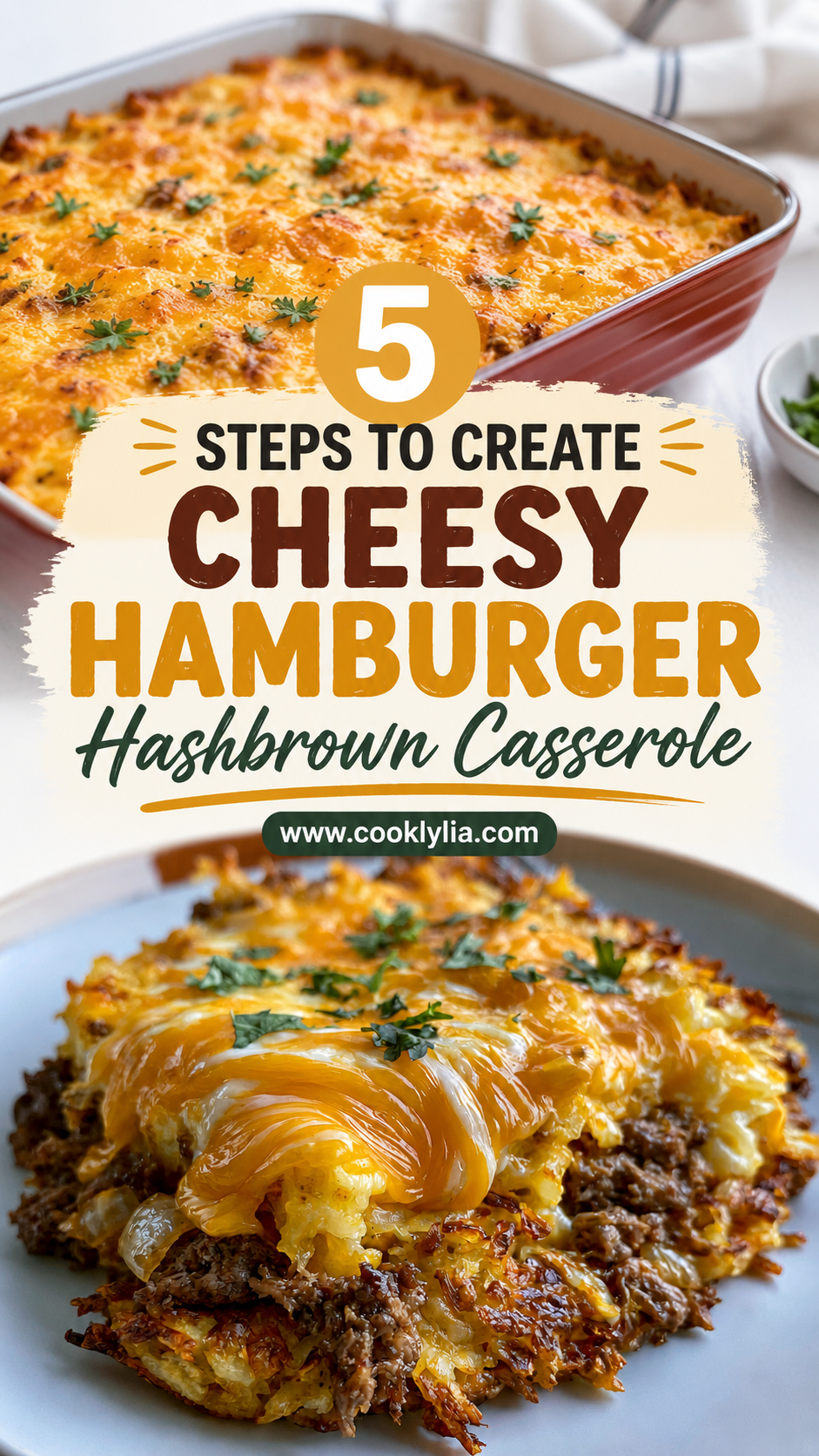 Cheesy Hamburger Hashbrown Casserole