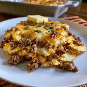 Cheesy Hamburger Potato Casserole