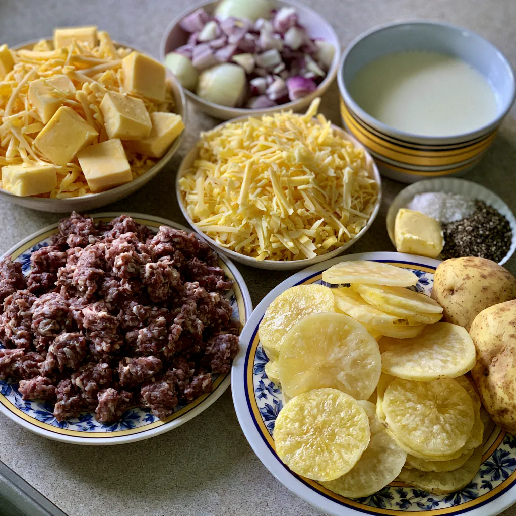 Cheesy Hamburger Potato Casserole