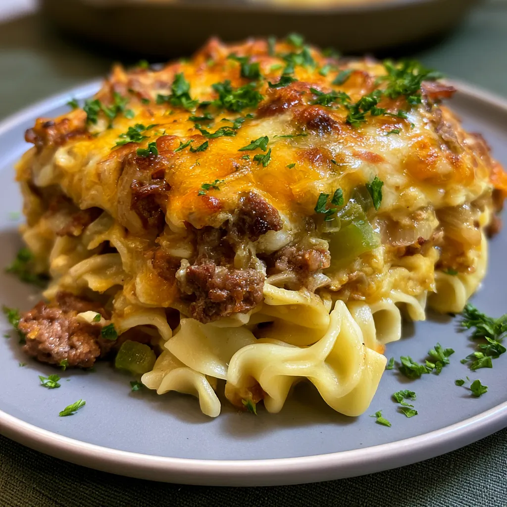 Classic Philly Cheesesteak Noodles