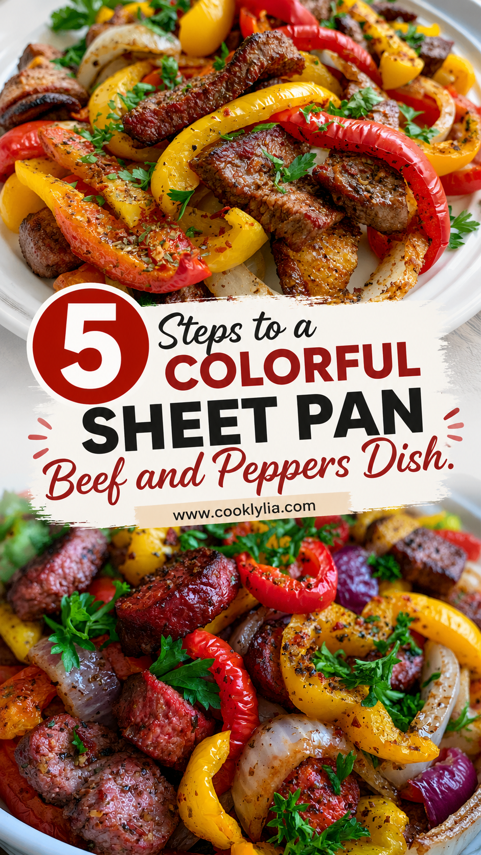 Colorful Sheet Pan Beef and Peppers