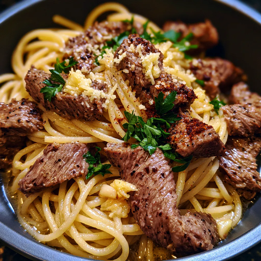 Cowboy Butter Steak and Pasta