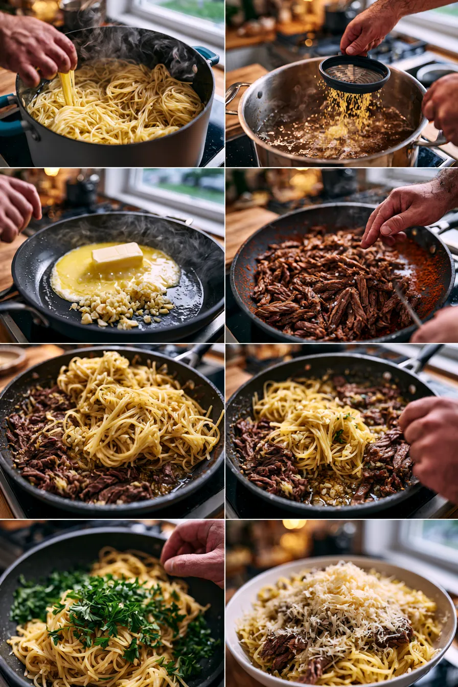 Cowboy Butter Steak and Pasta