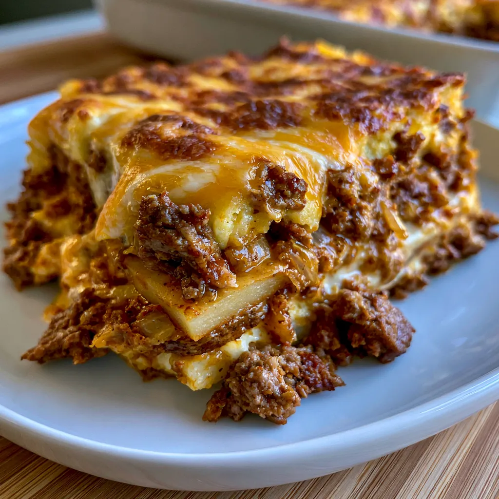 Cozy Hobo Casserole Ground Beef Dinner
