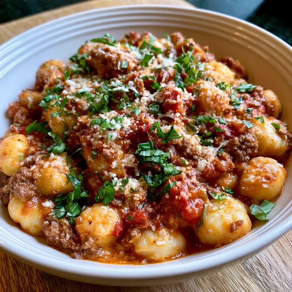 Creamy Ground Beef Gnocchi Recipe