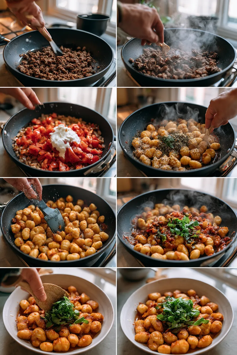 Creamy Ground Beef Gnocchi Recipe