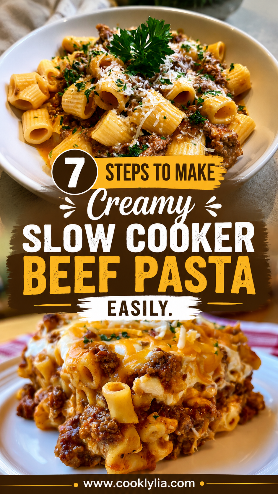 Creamy Slow Cooker Beef Pasta