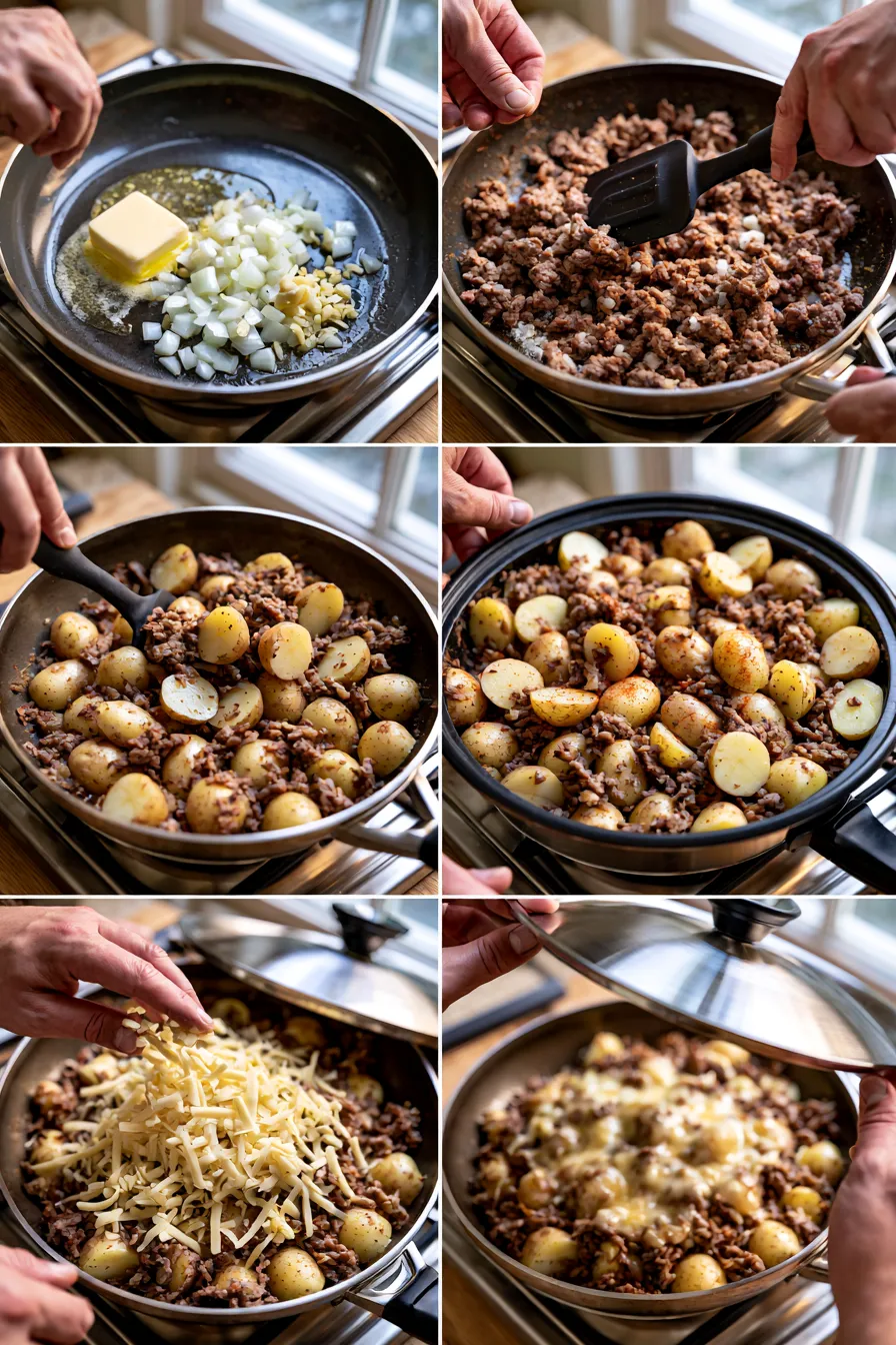 Crispy Ground Beef And Potatoes
